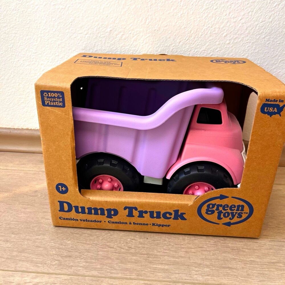 Green Toys Pink Purple Dump Truck Moveable Dumping Bed Plastic 12M+ USA
